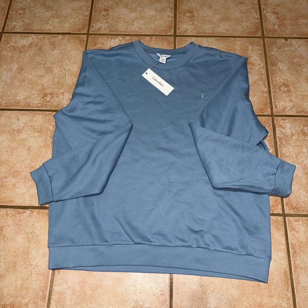 Calvin Klein Men's Slate Blue Crewneck Sweater